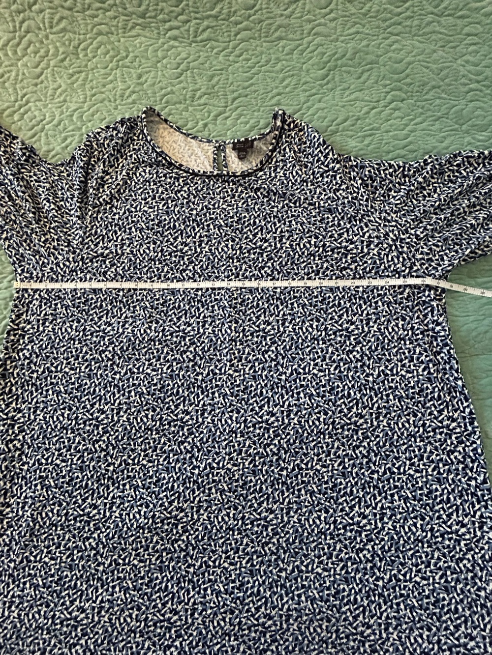 J. Jill Wearever Collection Blue Multi-print A-line Dress - 4X - Picture 4 of 5
